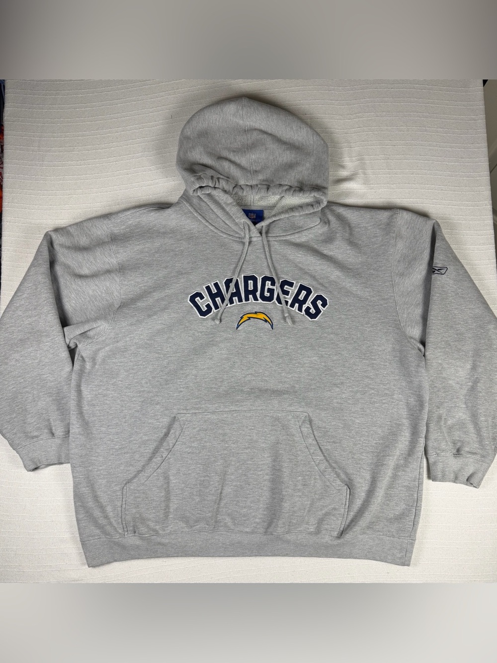 Reebok San Diego Chargers Grey Hoodie Size 2X NFL